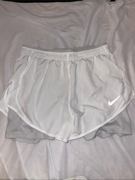 Nike Pants - Nike Women's White Athletic Running Shorts with Swoosh